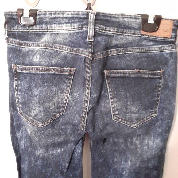 Mango MNG Jeans Womens Size 6 Gray Skinny Low Rise Acid Wash - Picture 5 of 11